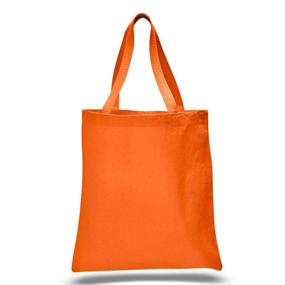 12 Oz. Colored Canvas Simple Tote Bag Printed with a Customizable SQUARES COLLECTION Design