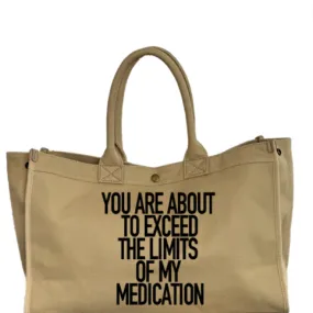 24oz Beach Tote - Medication, Canvas