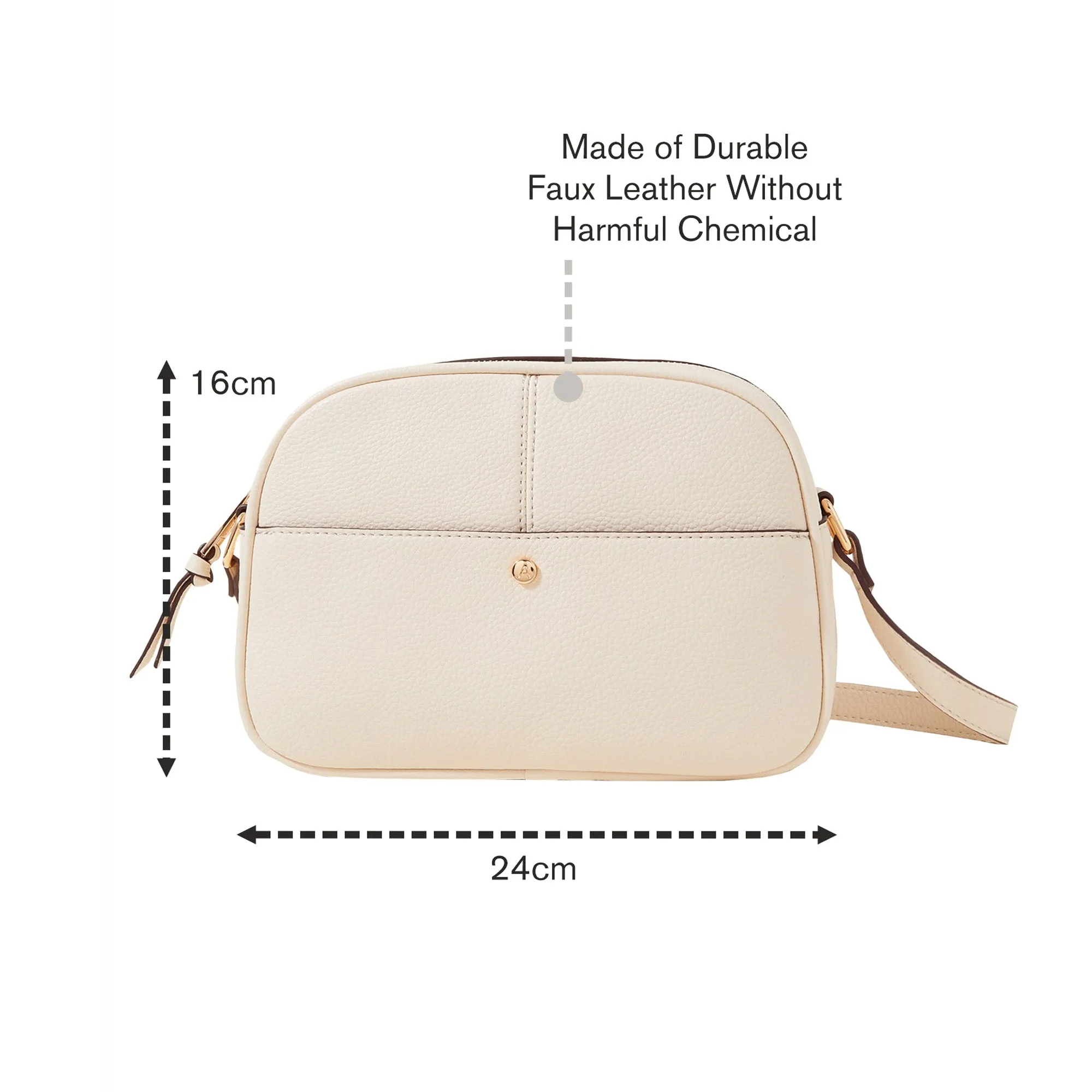 Accessorize London Women's Cream Abby Camera Bag