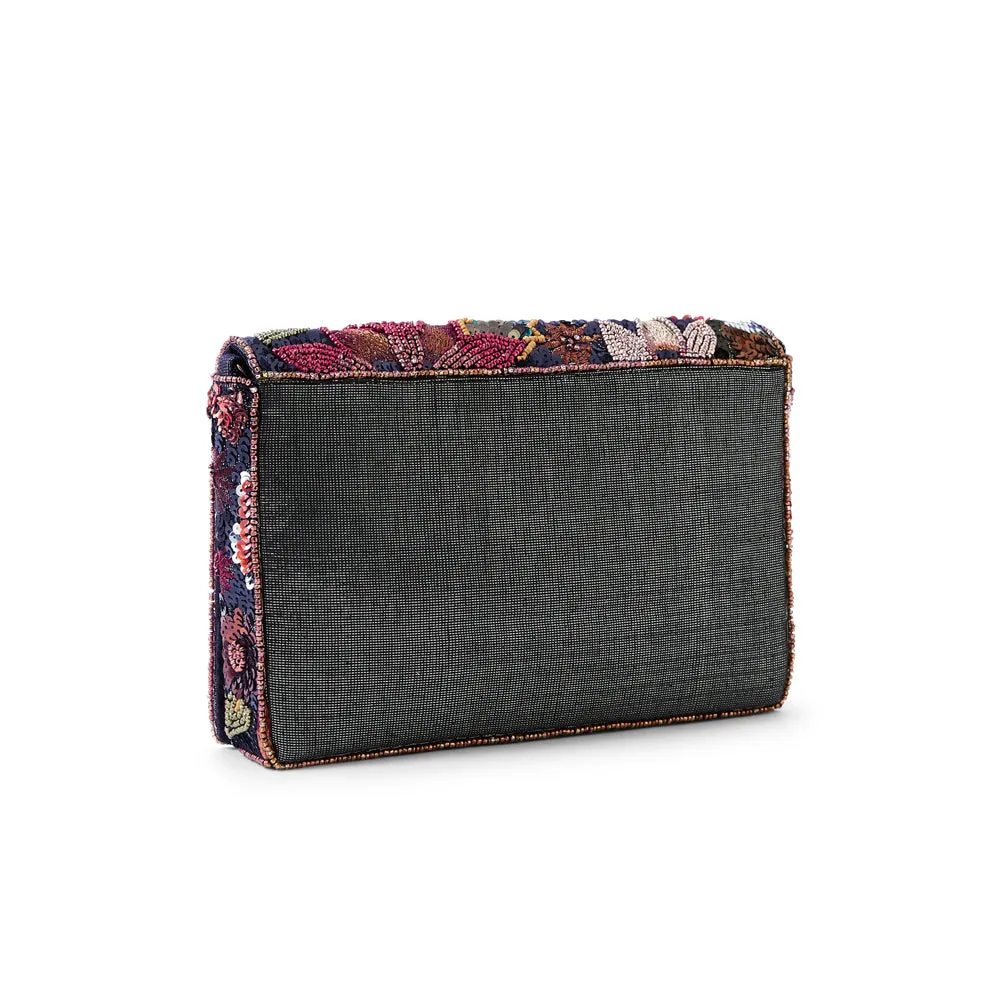 Accessorize London Women's Multi Willow Beaded Floral Clutch