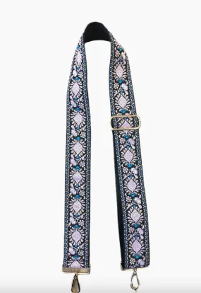 Ahdorned - Light Blue Pink Floral bag Strap