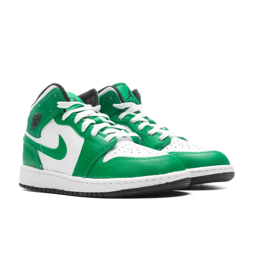 Air Jordan 1 Mid (GS) - Lucky Green/Black/White