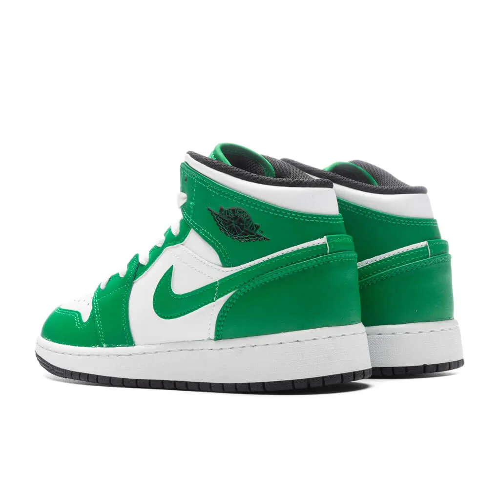 Air Jordan 1 Mid (GS) - Lucky Green/Black/White