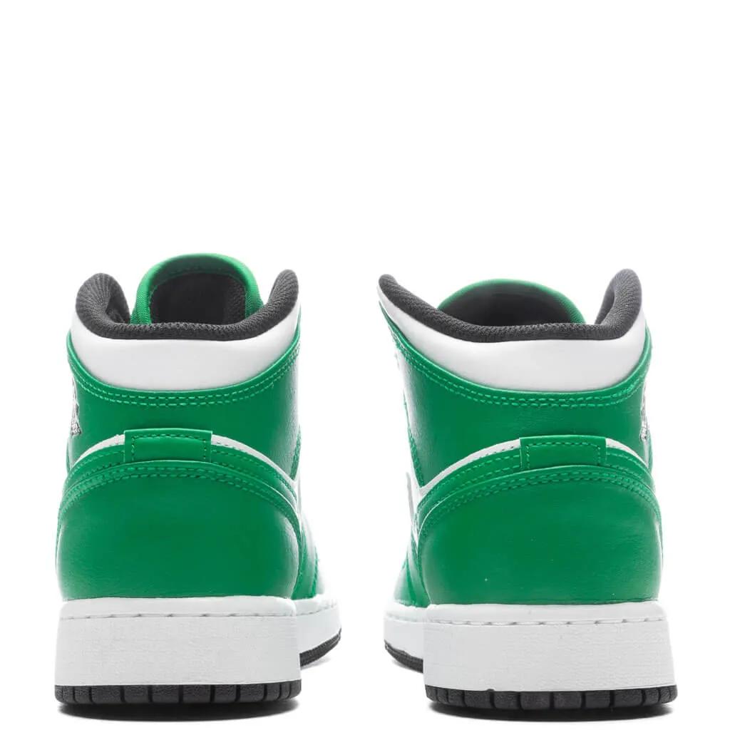 Air Jordan 1 Mid (GS) - Lucky Green/Black/White