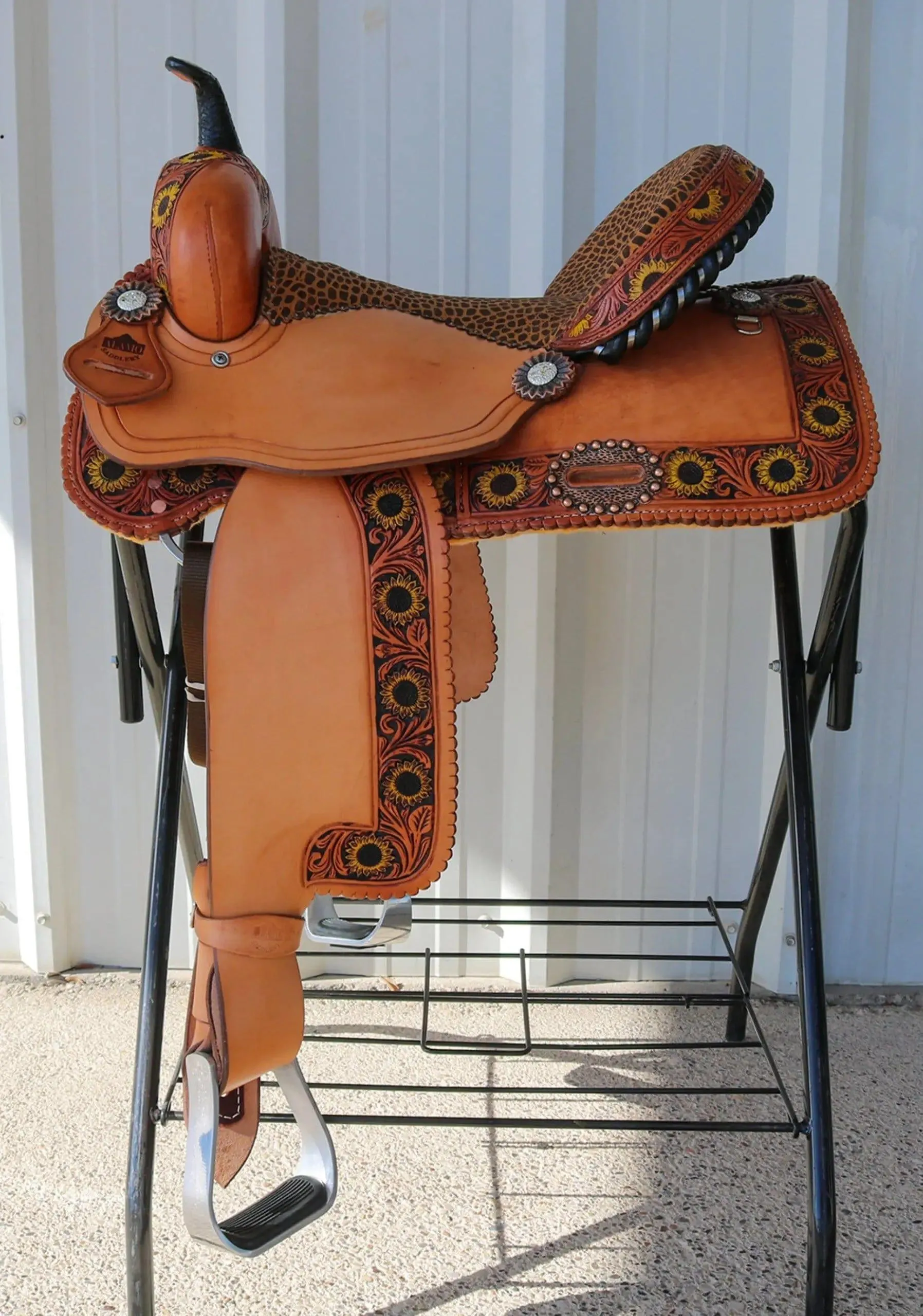 Alamo 14.5 Sunflower Border Barrel Saddle