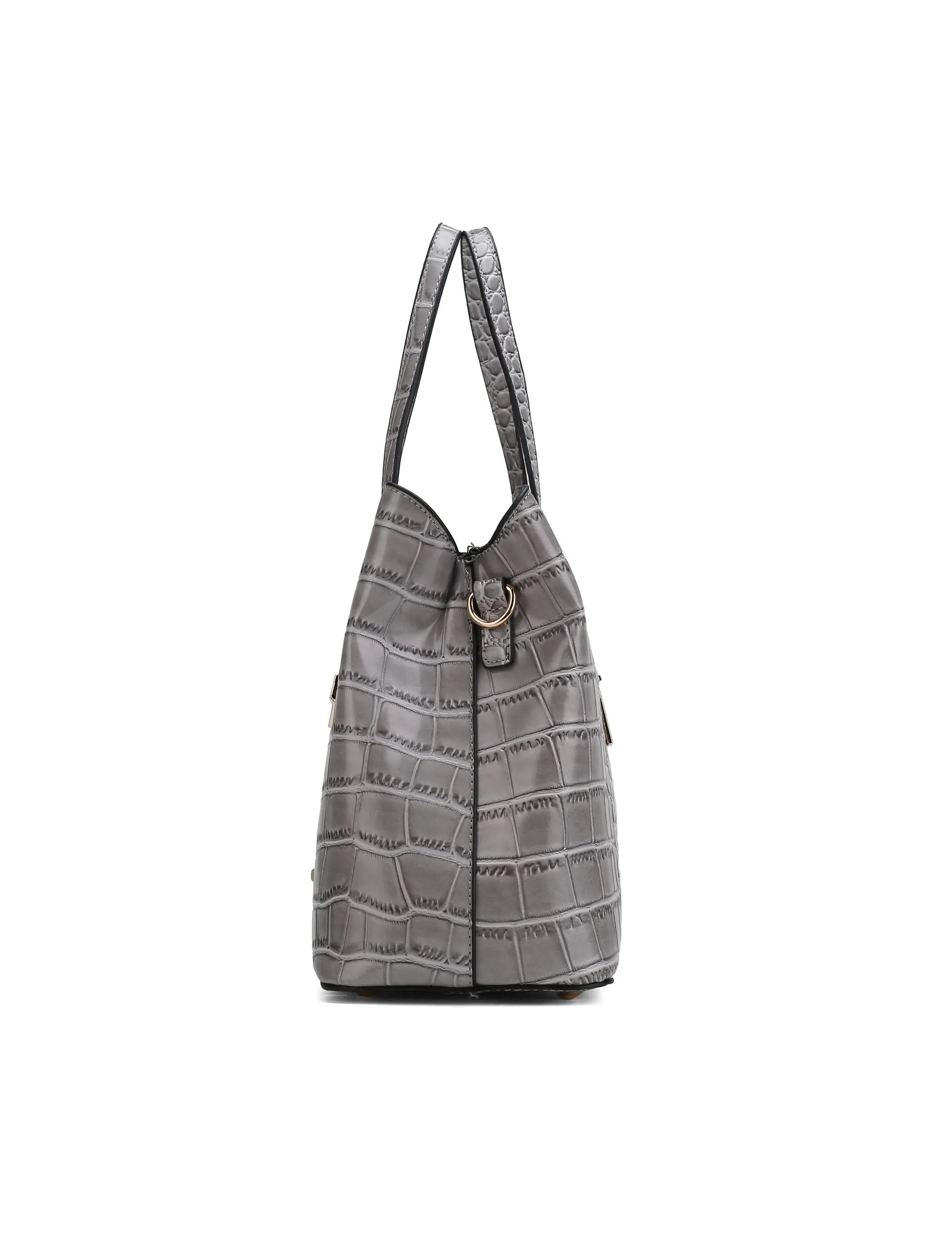 Aurelia Crocodile Embossed Vegan Leather Women Tote Handbag