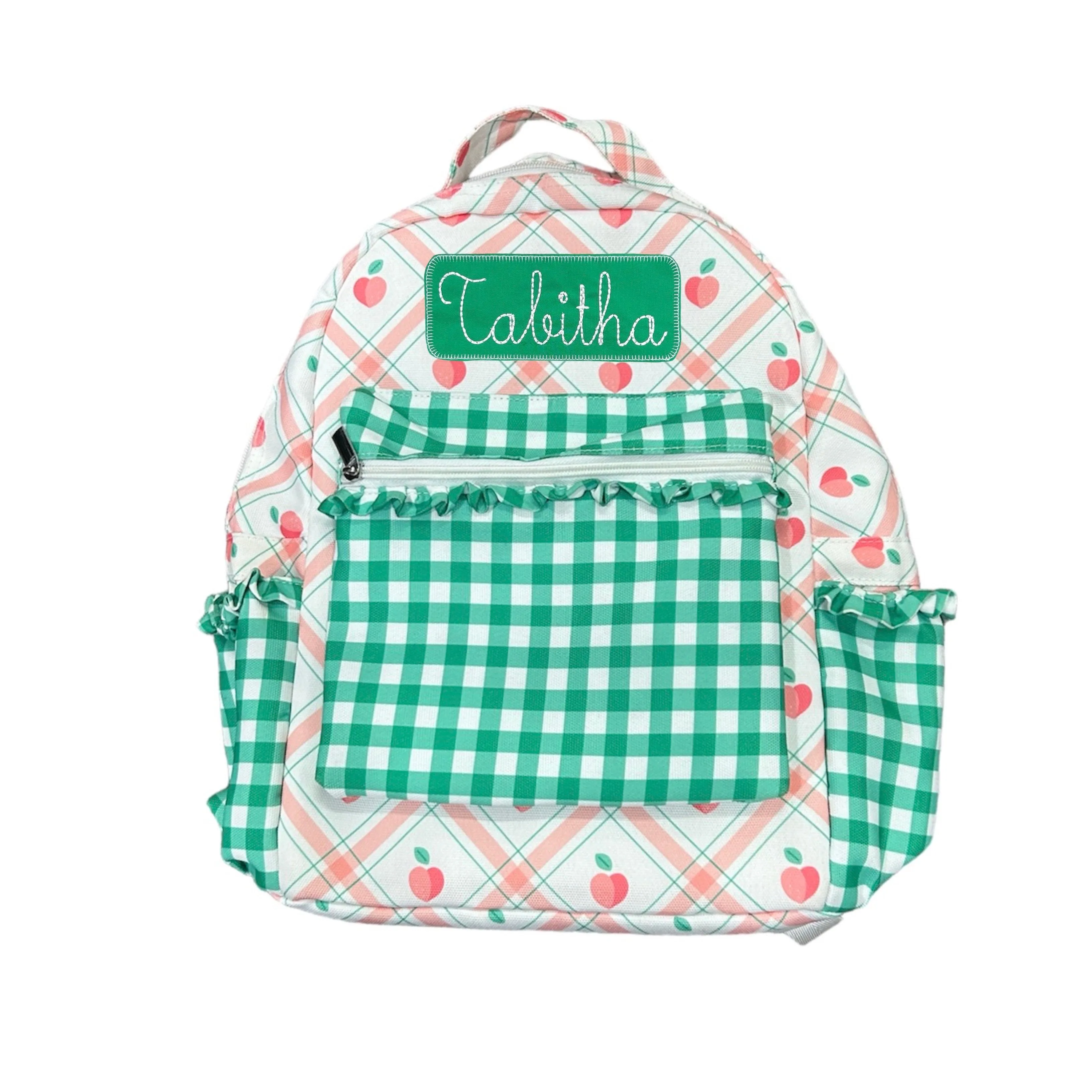 Backpack - Peaches Plaid