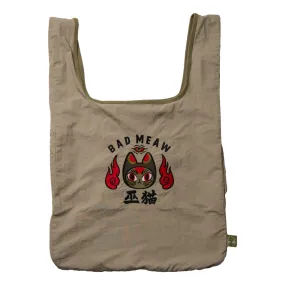 BADMEAW WITCH CAT TOTE BAG-KHAKI