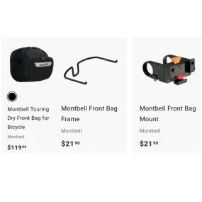 Bicycle Touring Dry Front Bag Bundle: Bag   Frame   Mount