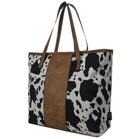 Black Cow Brown Faux Leather NGIL Everyday Shopping Tote Bag