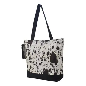 Black Cowhide NGIL Canvas Tote Bag