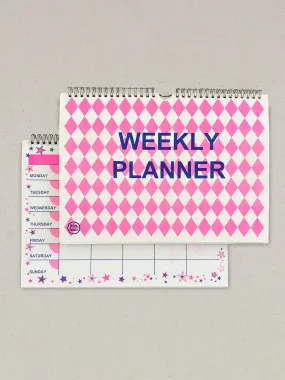 Blue & Pink Diamond Weekly Planner