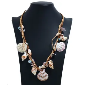 Bohemian Puka Seashells Beach Necklace