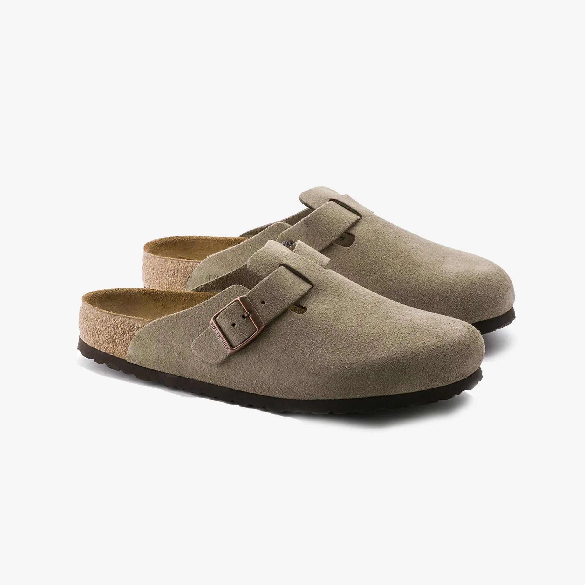 BOSTON SOFT FOOTBED SUEDE LEATHER 'GRAY/TAUPE'