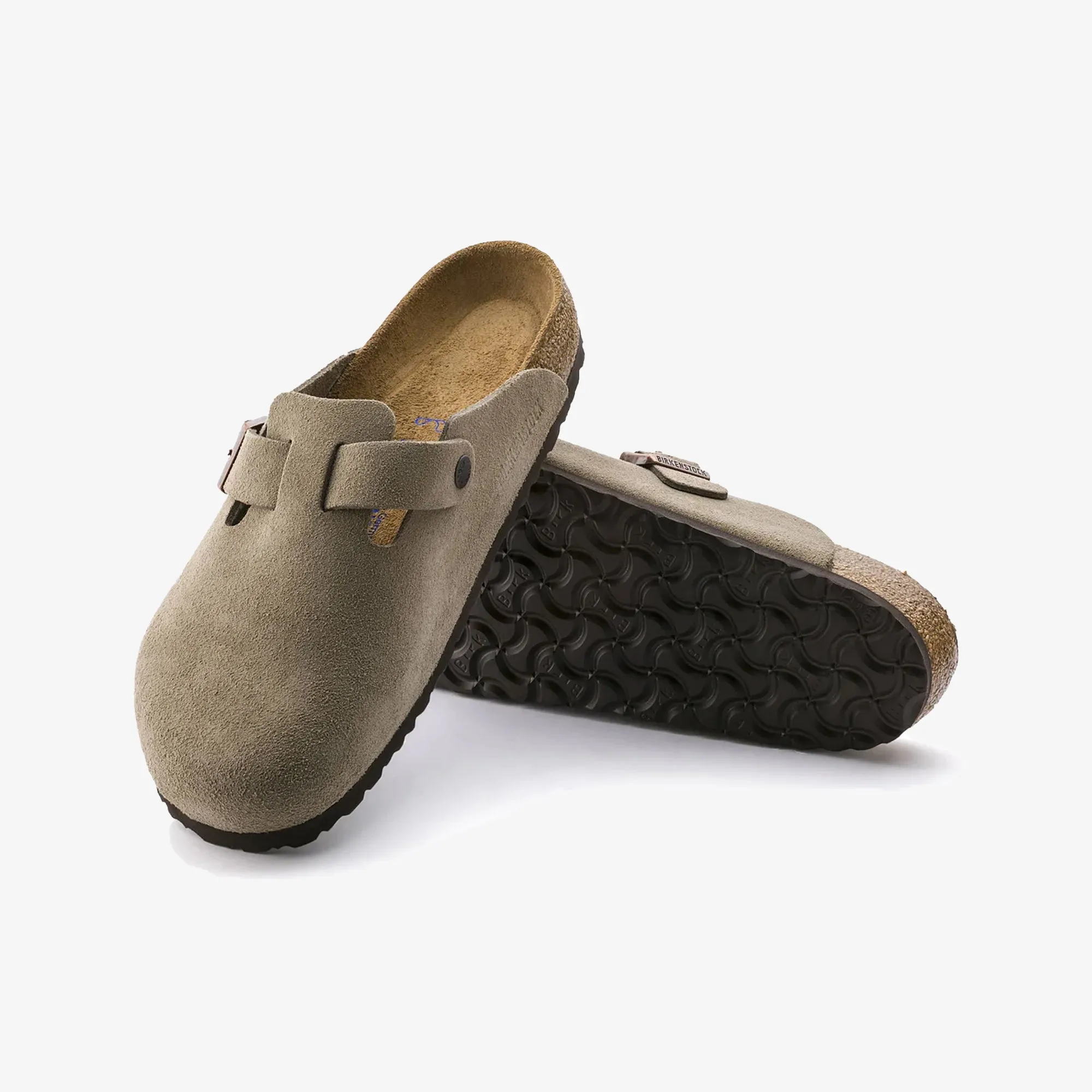 BOSTON SOFT FOOTBED SUEDE LEATHER 'GRAY/TAUPE'