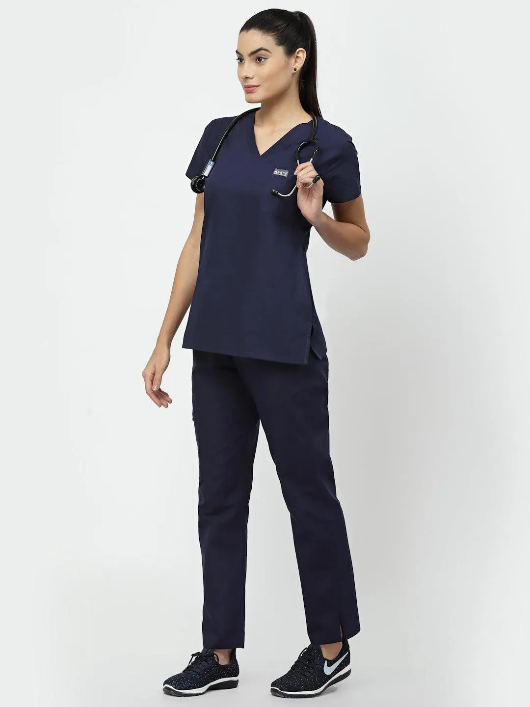 Classic Straight Pant Scrub - (Navy Blue) (Women's)