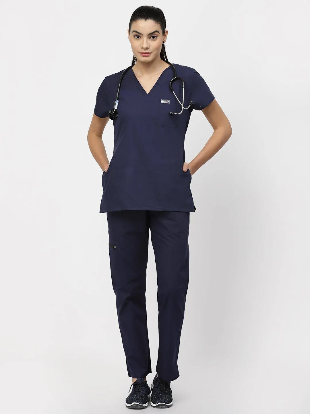 Classic Straight Pant Scrub - (Navy Blue) (Women's)