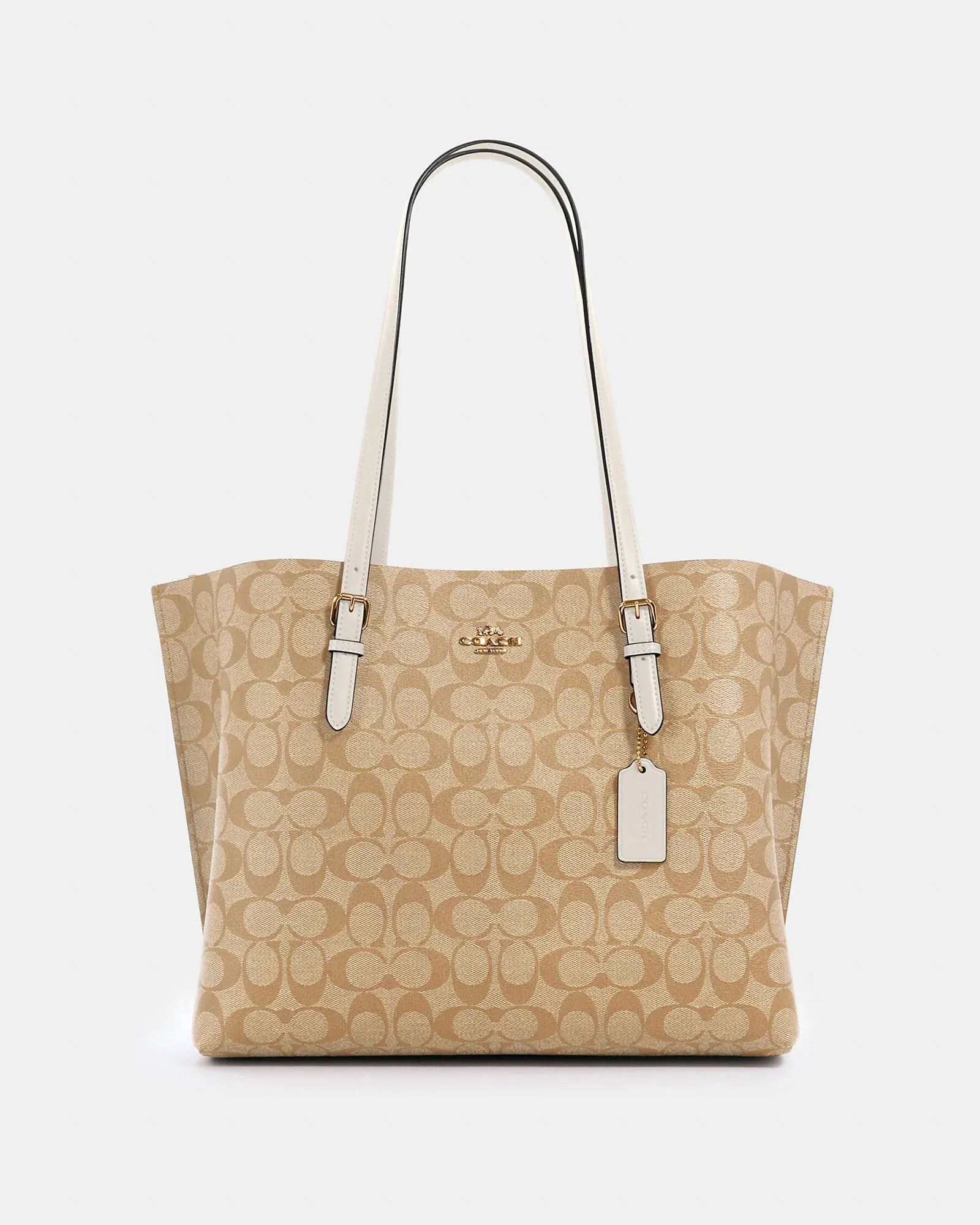 Coach Mollie Tote In Signature Canvas L