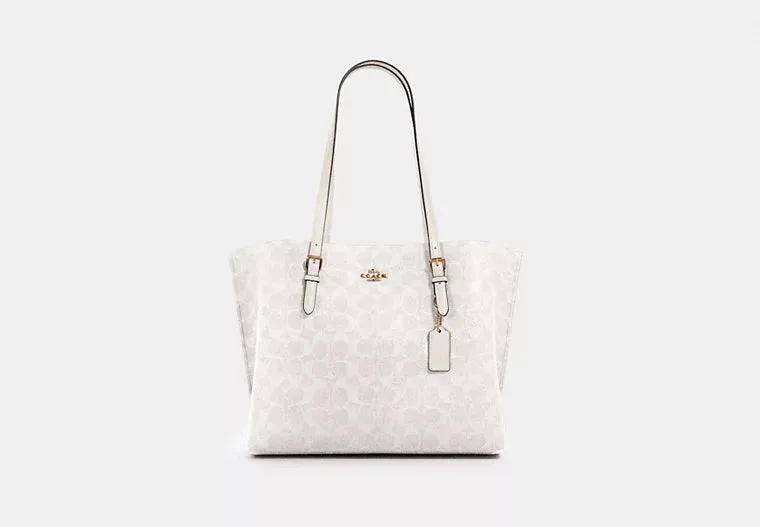 Coach Mollie Tote In Signature Canvas L