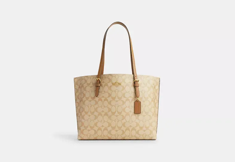 Coach Mollie Tote In Signature Canvas L