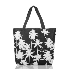 Coco Palms Reversible Tote / White & Black