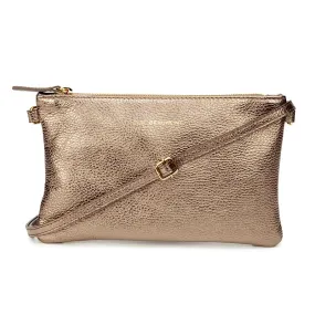 Elie Beaumont Crossbody Pouch Bag - Metallic Bronze