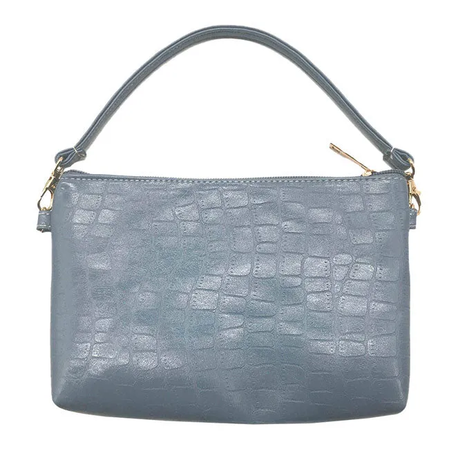 Faux Croc Patterned Tote Bag