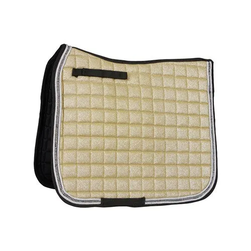 Glitter Dressage Saddle Pad Gold