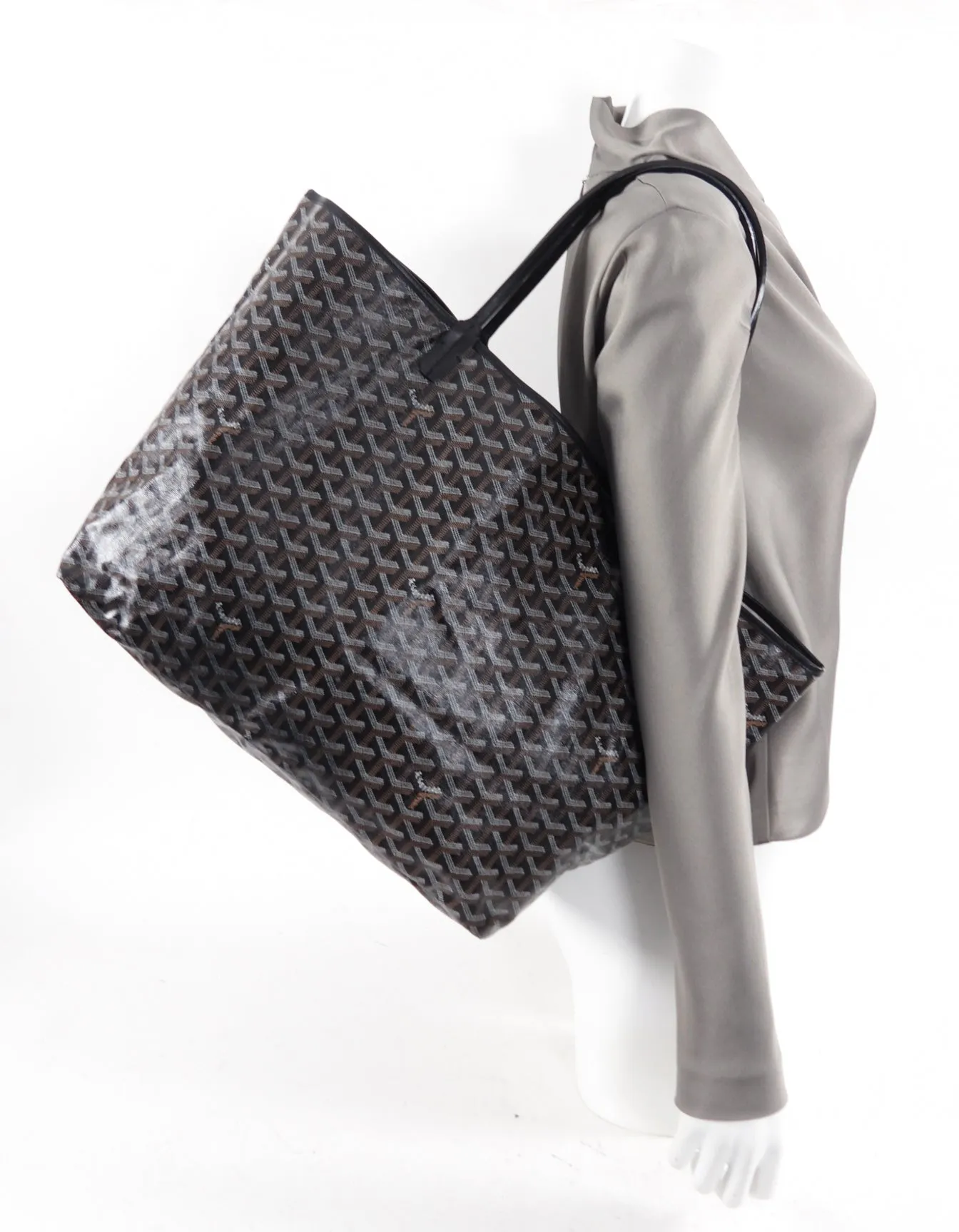 Goyard St. Louis Goyardine GM Tote Bag with Pouch