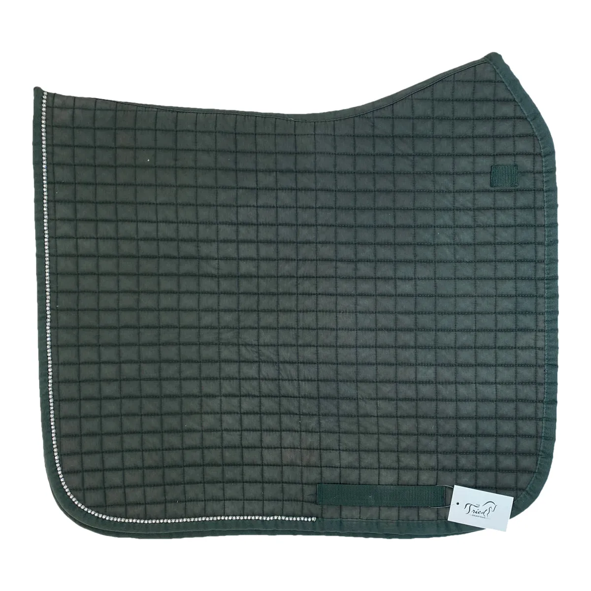 Horze 'Crescendo Giselle' Dressage Pad in Hunter Green/Crystals - Full