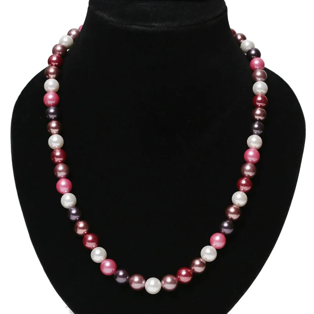 Imeora Multicolor 10mm Shell Pearl Necklace