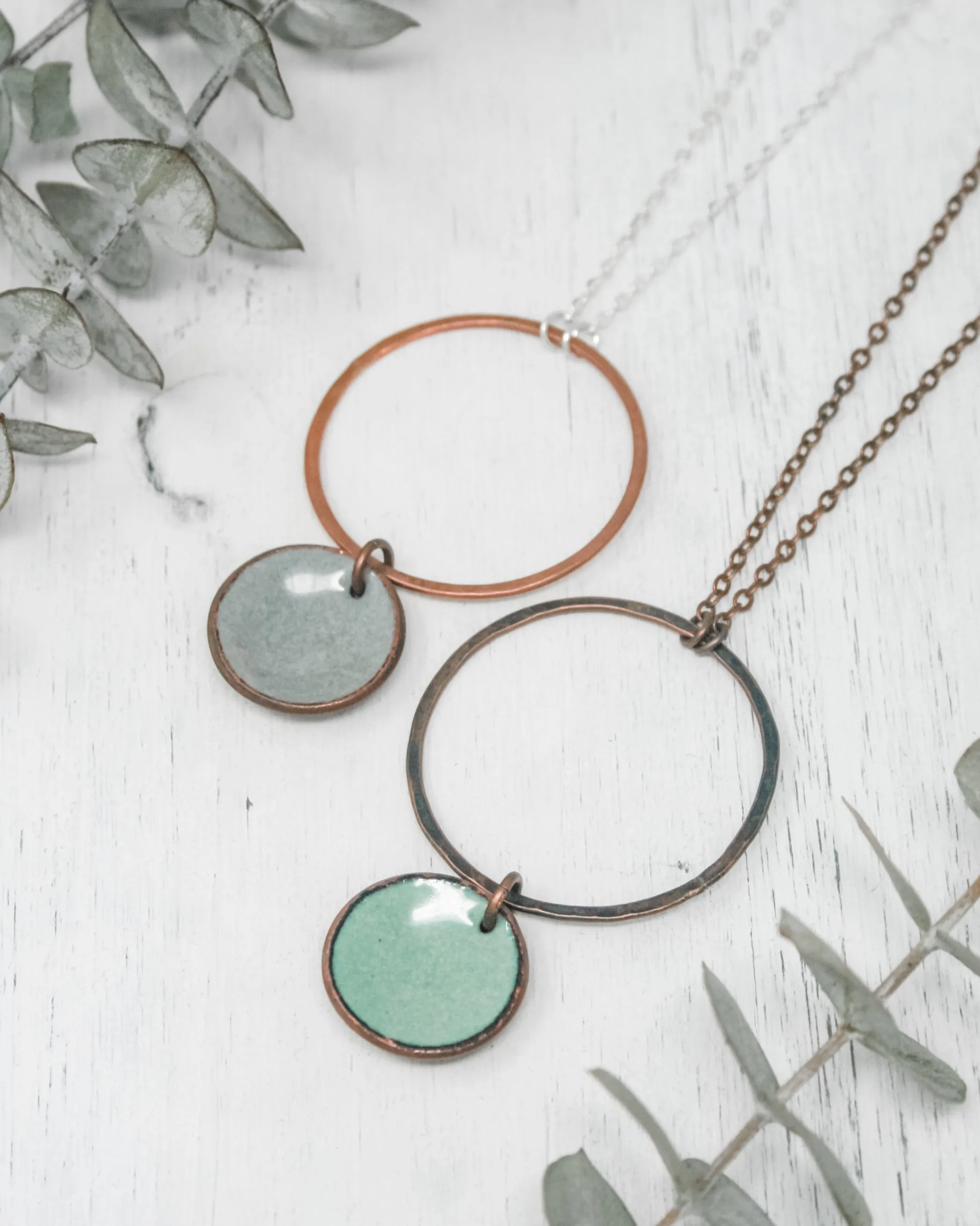 Large Patina Revolve Penny necklace [made to order]