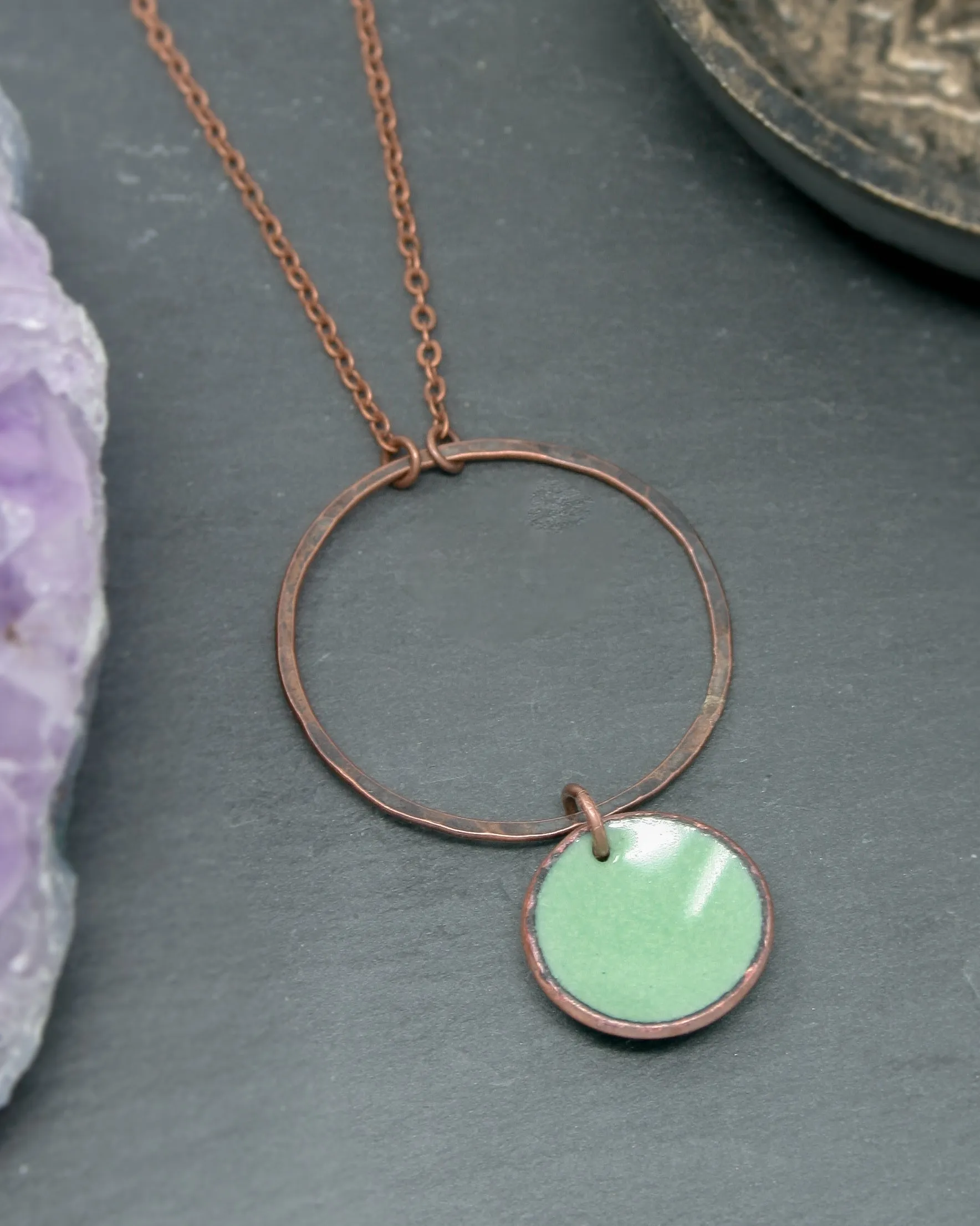 Large Patina Revolve Penny necklace [made to order]