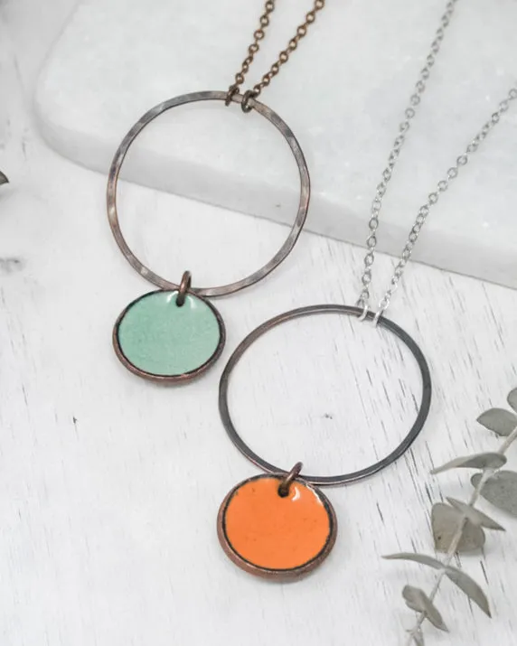 Large Patina Revolve Penny necklace [made to order]