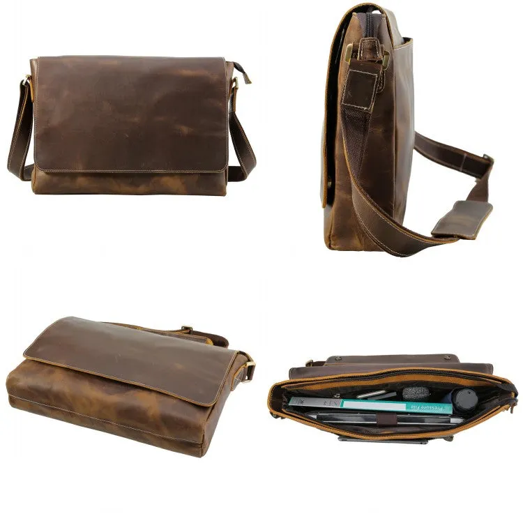 Leather Shoulder Crossbody Messenger Bag