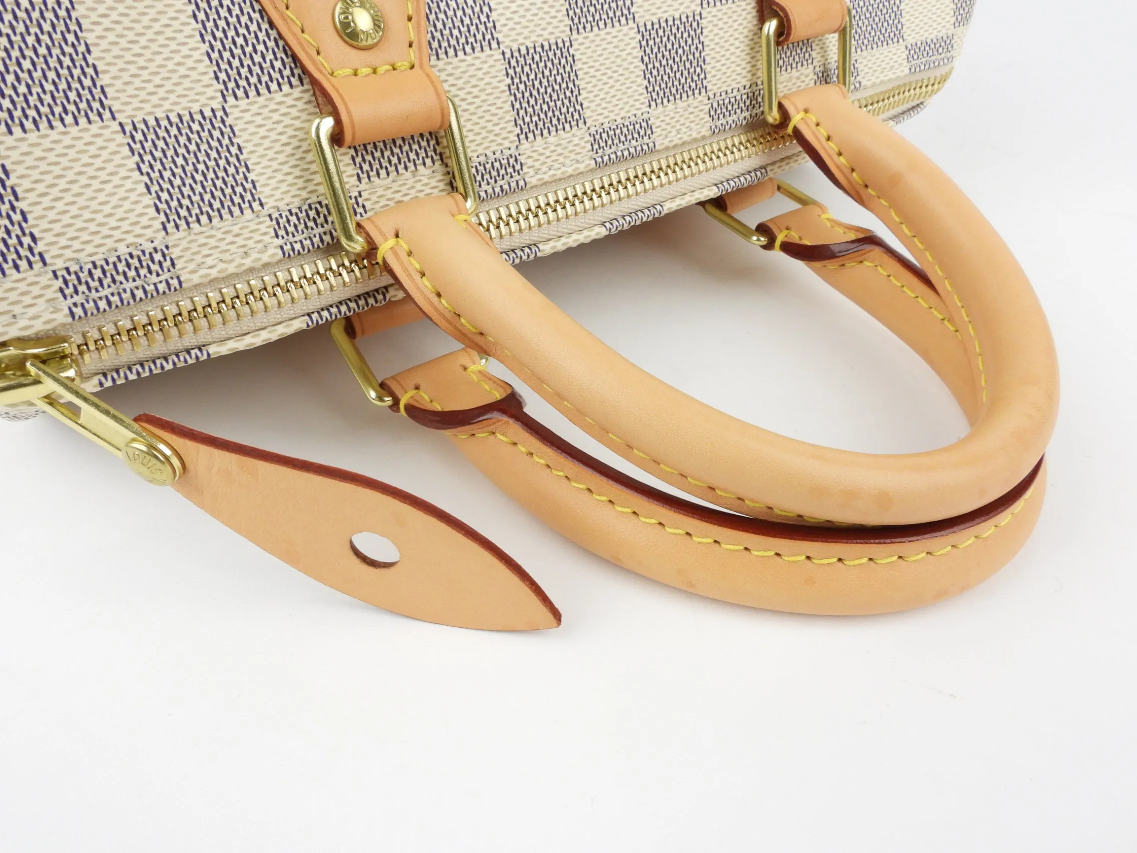 Louis Vuitton Damier Azur Coated Canvas Speedy 25cm Boston Bag