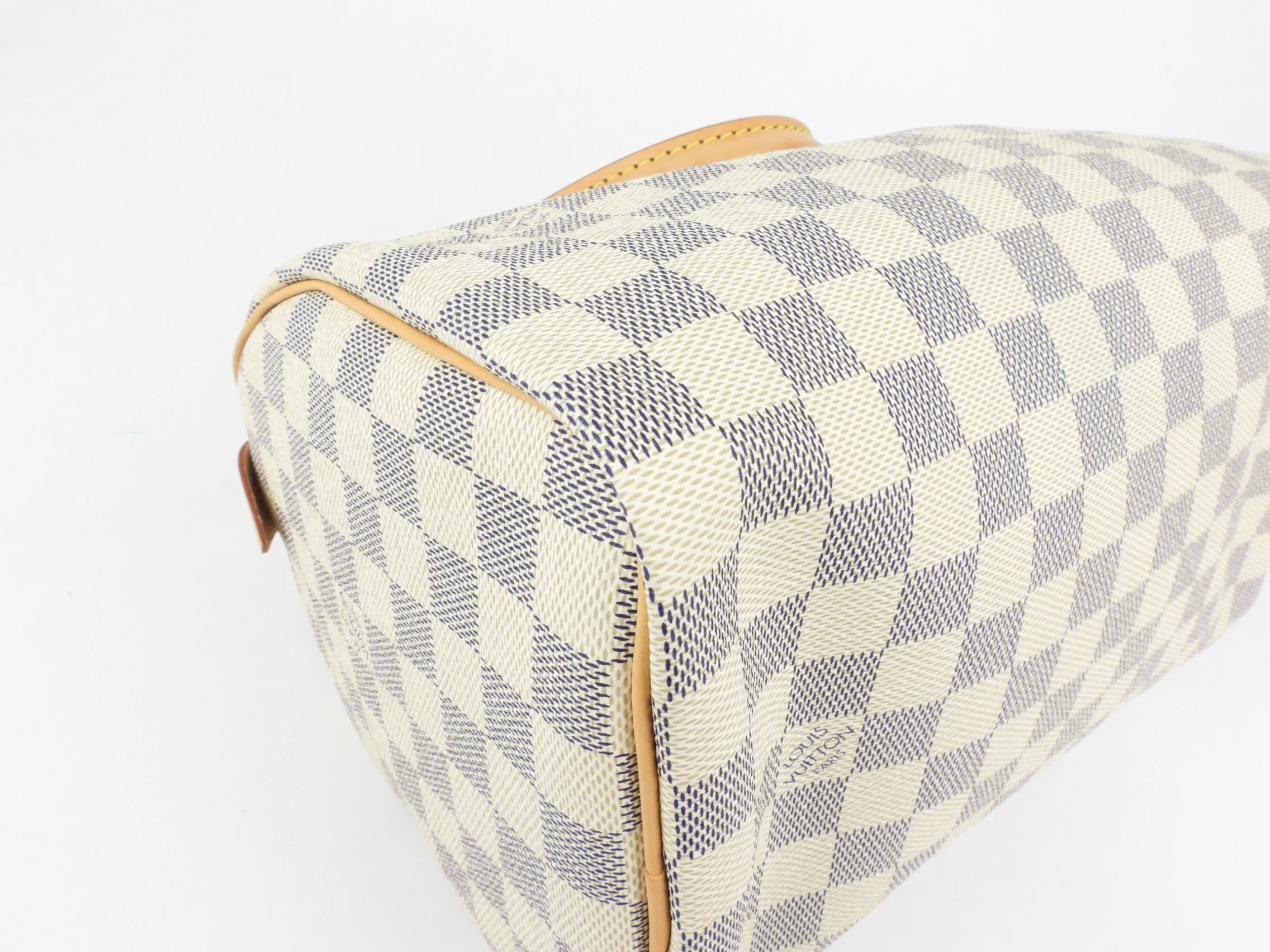 Louis Vuitton Damier Azur Coated Canvas Speedy 25cm Boston Bag