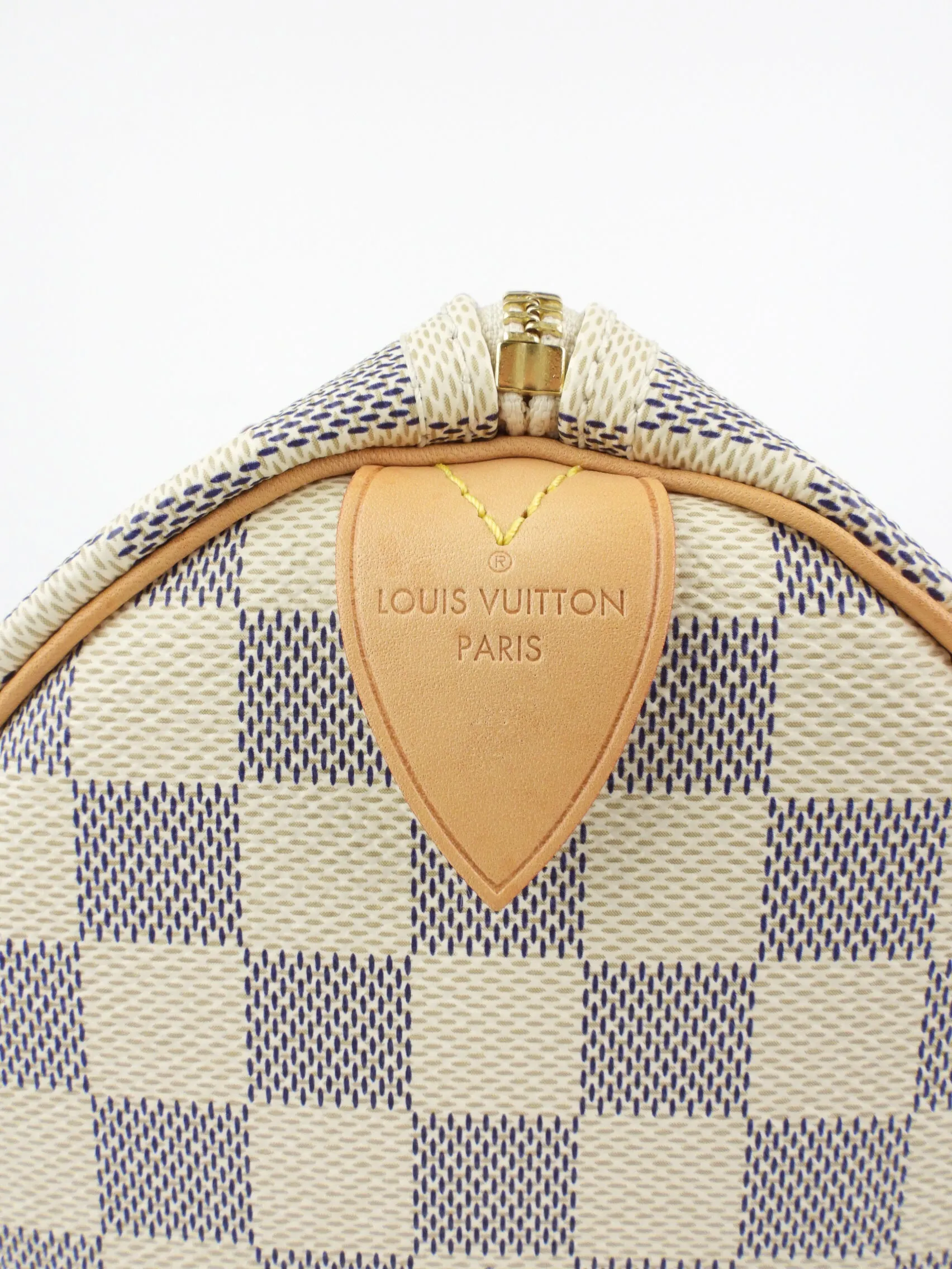 Louis Vuitton Damier Azur Coated Canvas Speedy 25cm Boston Bag