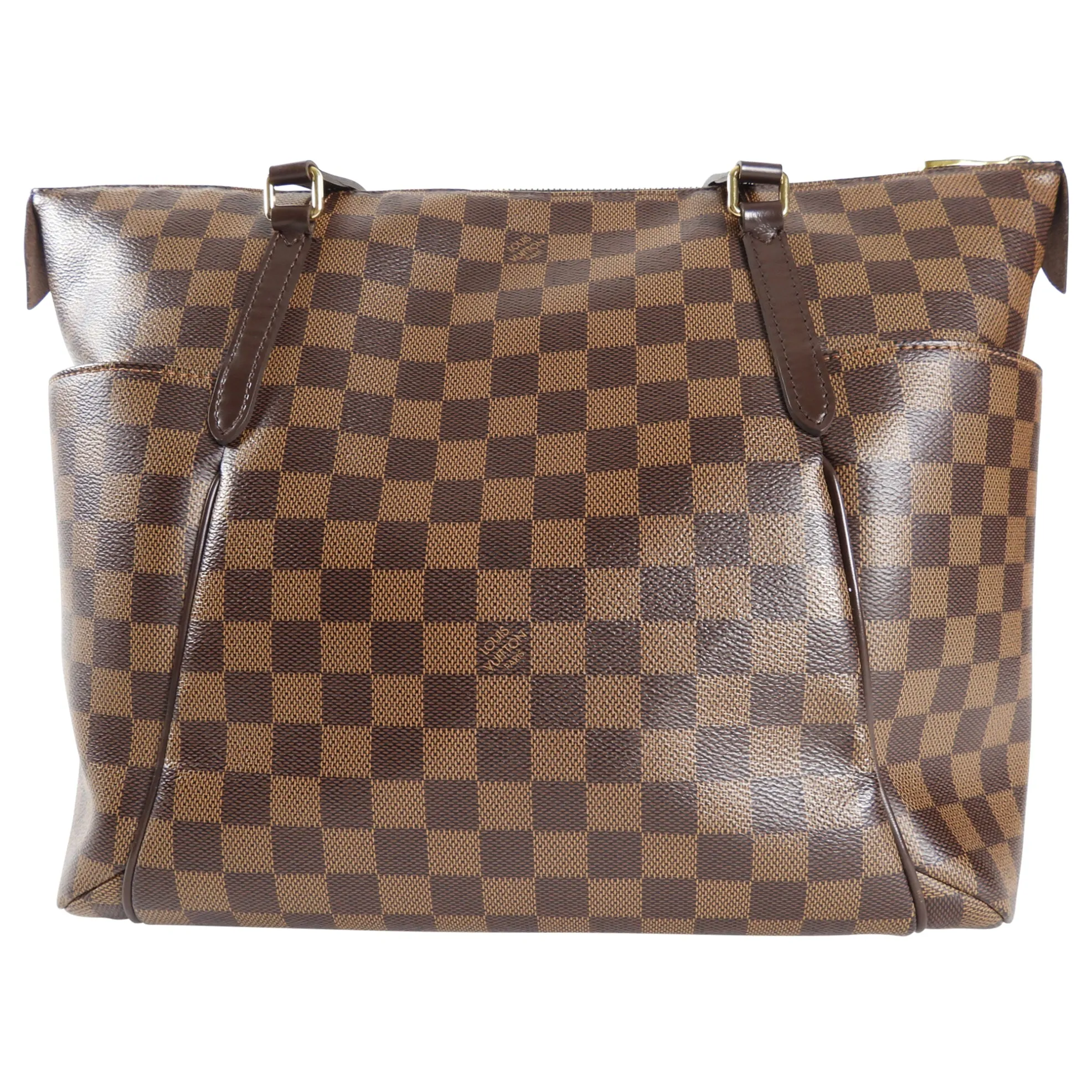 Louis Vuitton Totally MM Damier Ebene Coated Canvas Shoulder Tote Bag