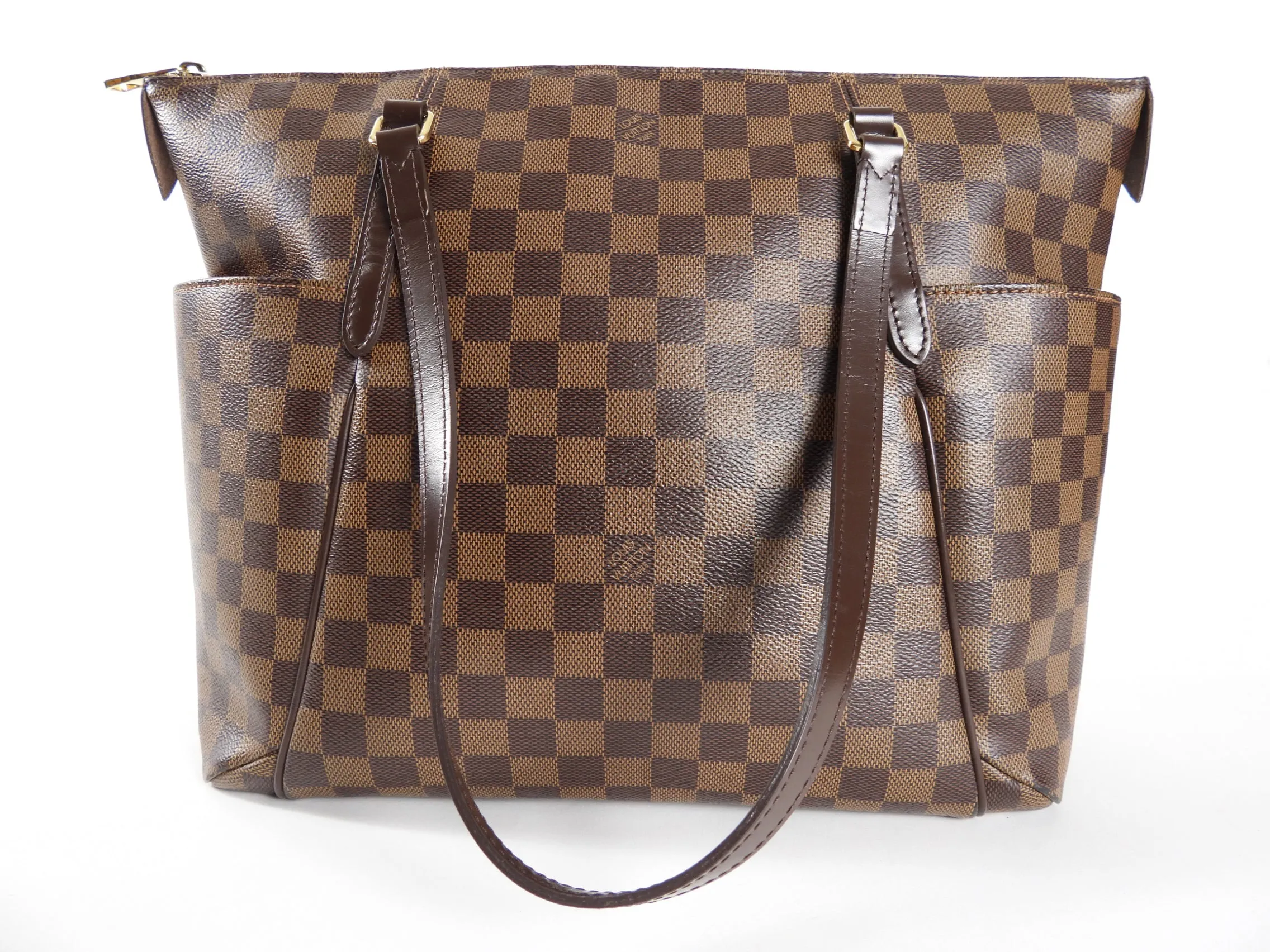 Louis Vuitton Totally MM Damier Ebene Coated Canvas Shoulder Tote Bag