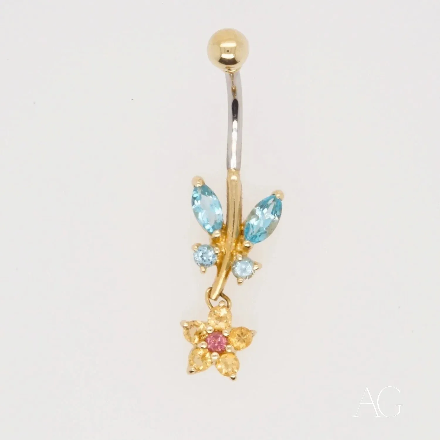 Luxury Topaz Bellybutton Piercing