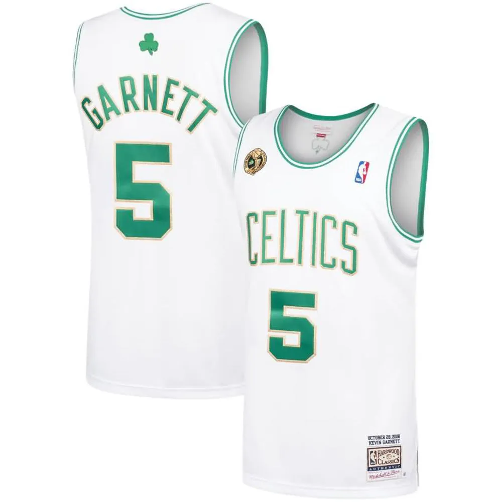 Men's Boston Celtics Kevin Garnett 2008-09 Hardwood Classics Jersey - White