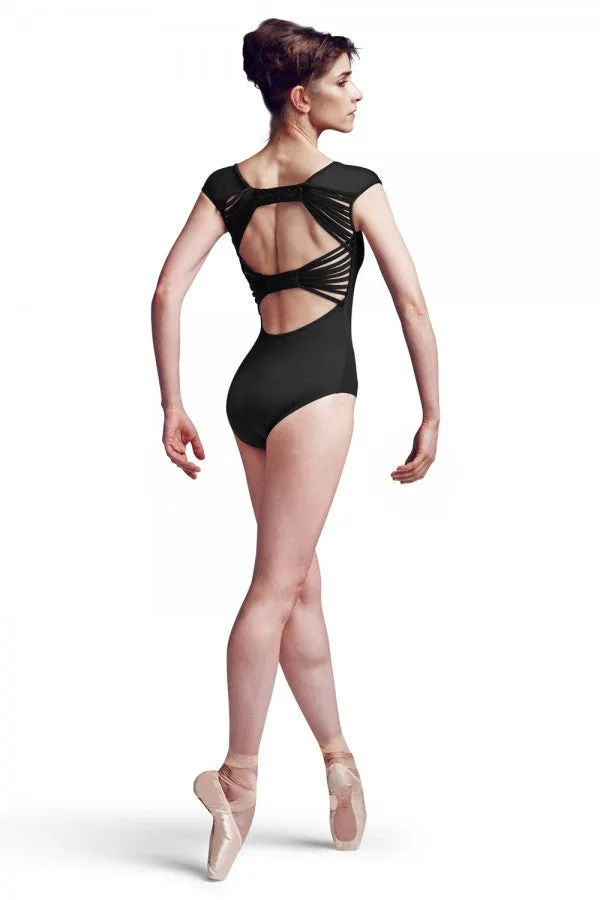 Mirella Adult Back Bow Cap Sleeve Leotard - MJ7178