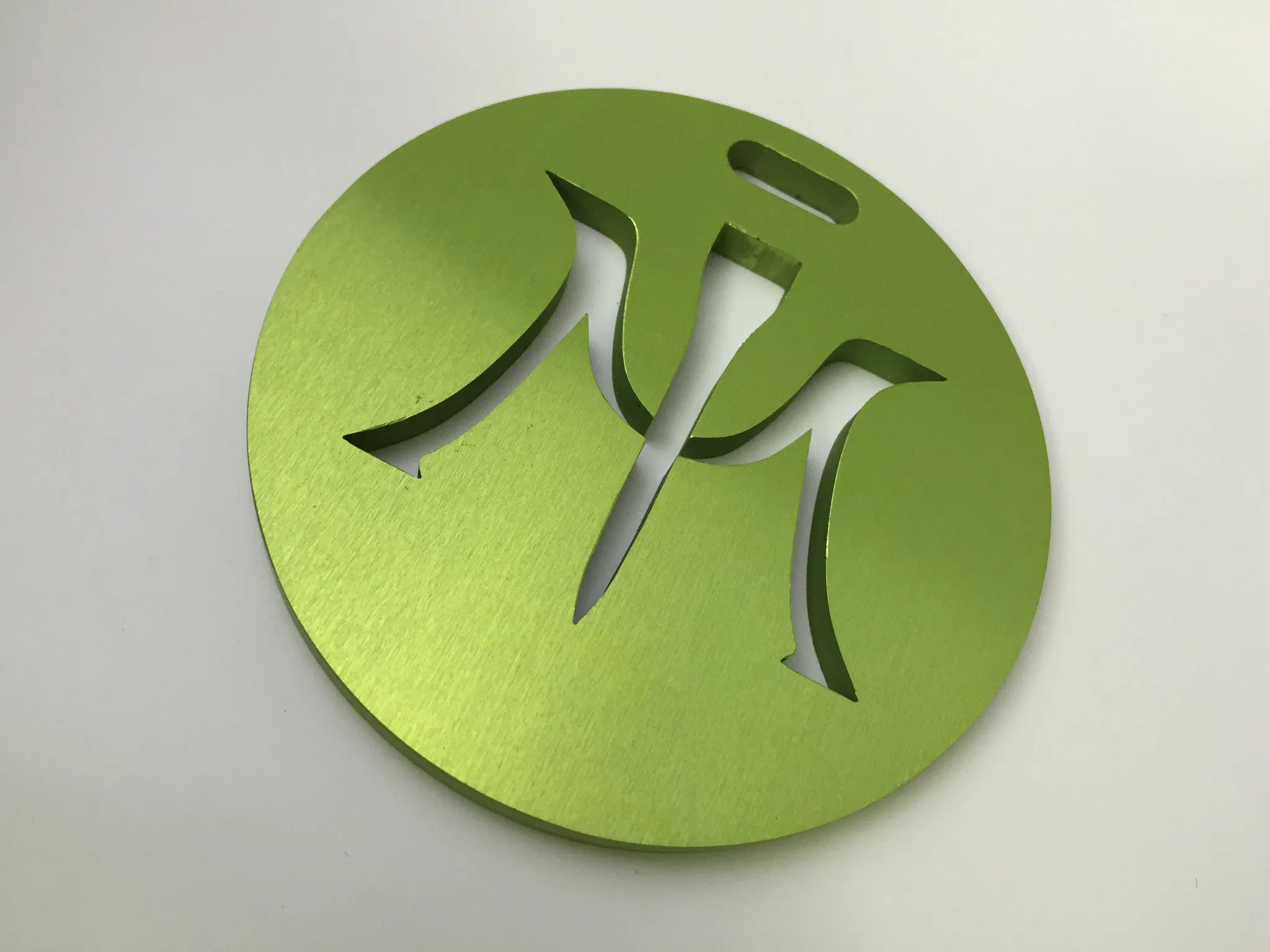 Miura Golf Bag Tag Cut Thru Logo Aluminum in Green