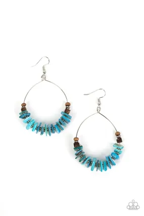 Paparazzi Hawaiian Kiss Blue Earrings