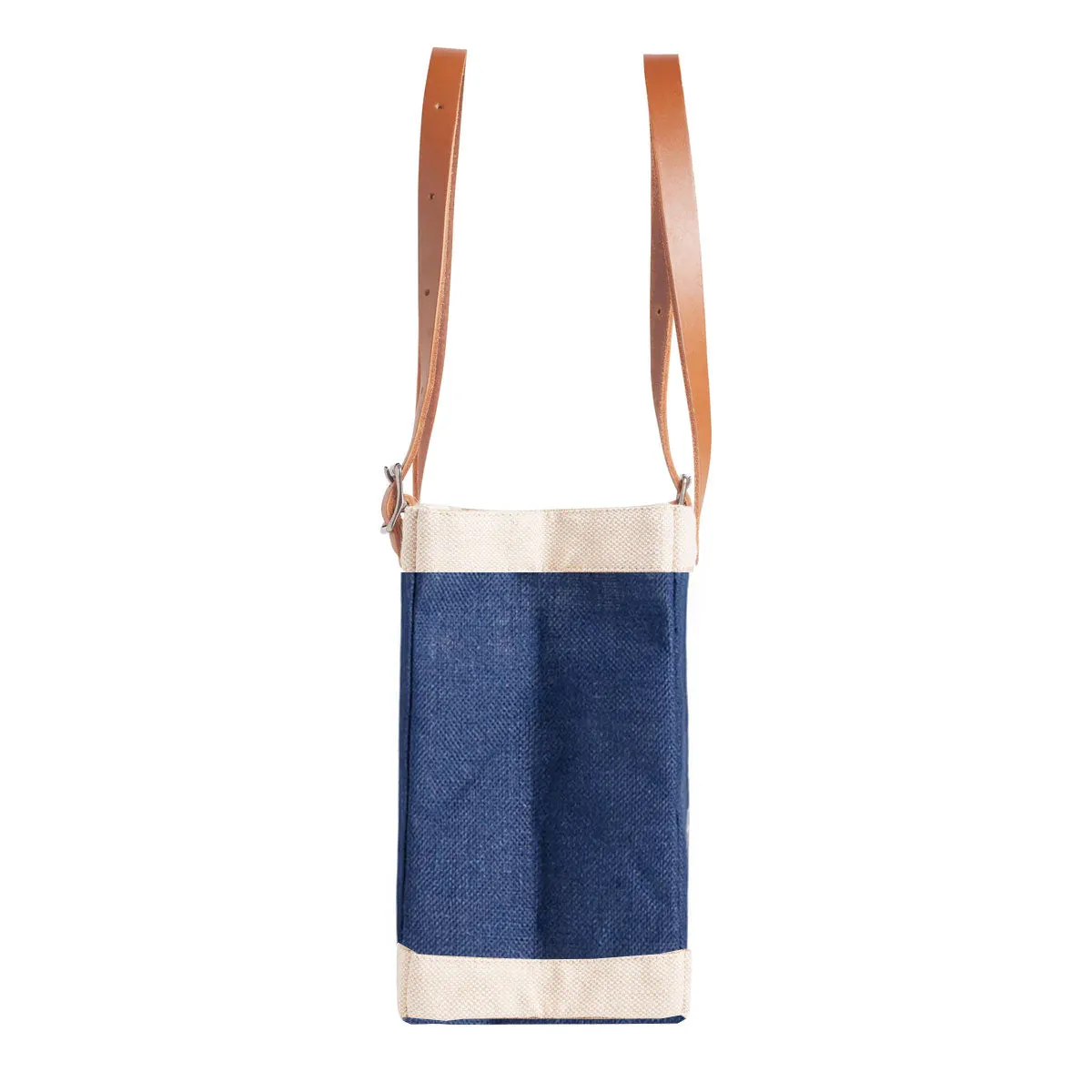 Petite Market Bag in Navy with Adjustable Handle “Alphabet Collection”