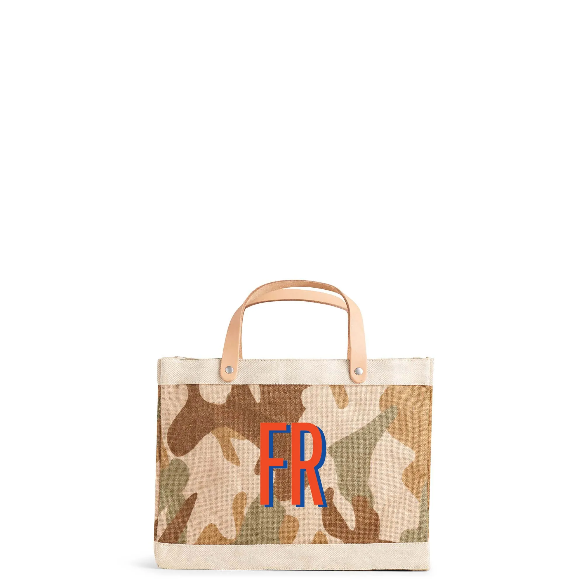 Petite Market Bag in Safari with Large Monogram