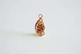 Pink Rose Wholesale Gold Abalone Shell Charm- Vermeil, cowrie shell, nautical sea shell, oyster shell, seashell charm, beach ocean, shell charm, 372