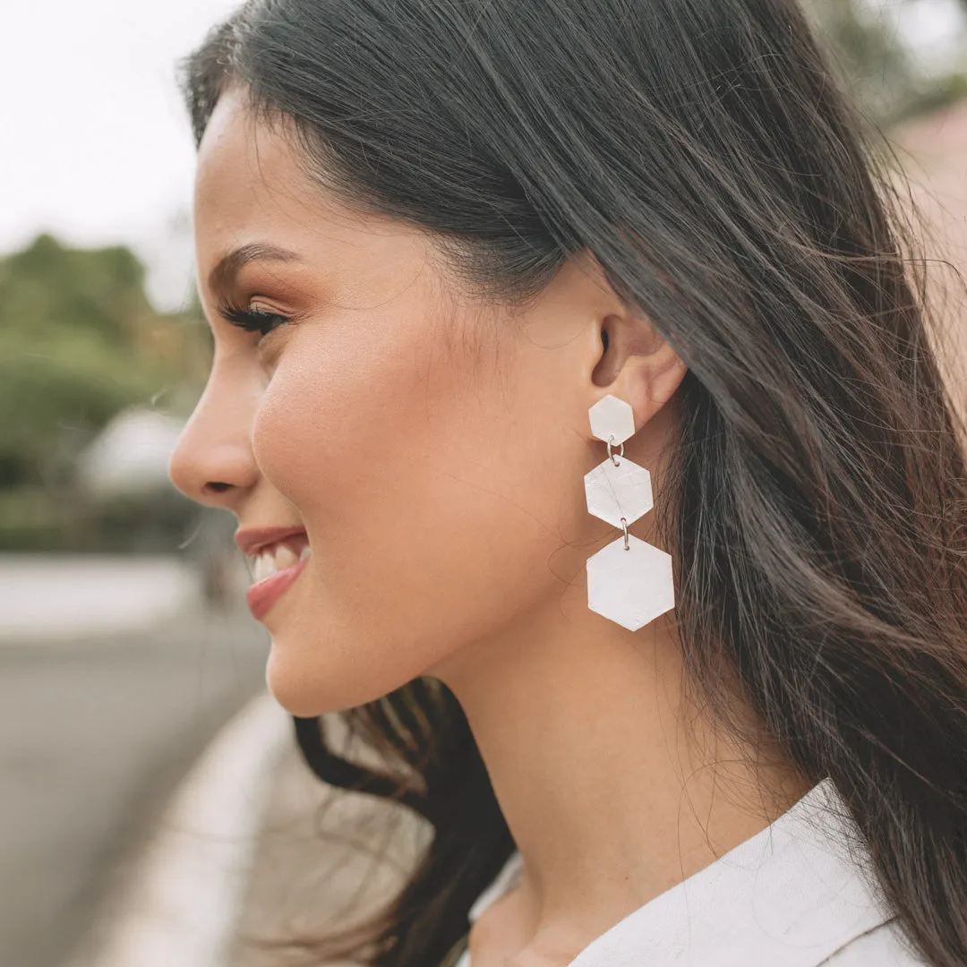 Priscilla Capiz Earrings in Natural