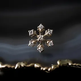 Quinn Snowflake Threadless End (14K Gold)